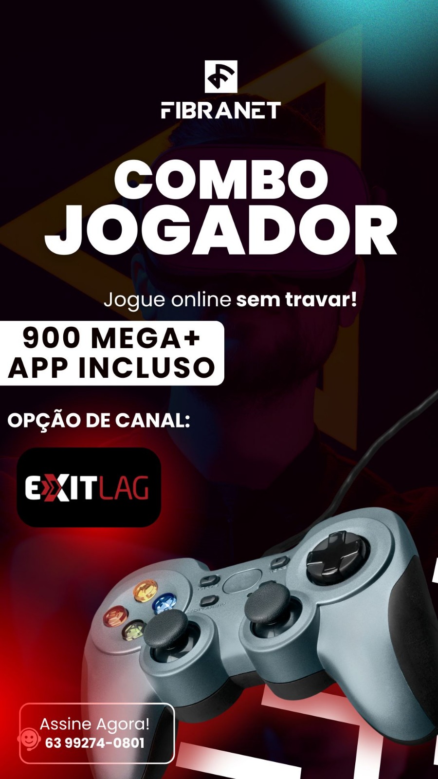 Combo Jogador - 900 mega com app incluso (ExitLag)